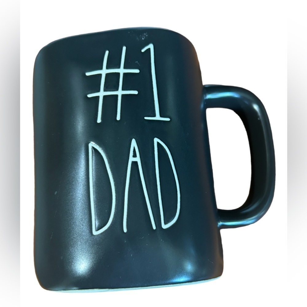 Rae Dunn Mug #1 Dad Matte Black Coffee Tea Dunn Lover